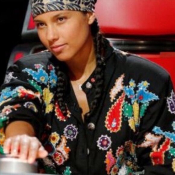 πππππππ Other Destination black folk art colorful pattern crop jacket. L - Picture 3 of 15